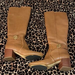Michael Kors Brown Leather Heeled Boots
